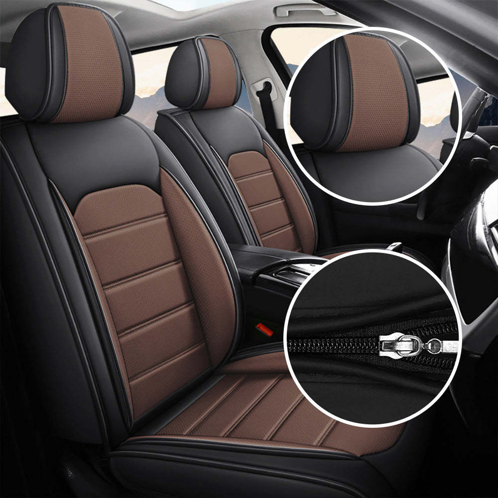Luxury Universal Fit Car Seat Covers – Breathable Faux Leather Full Set for Cars & Trucks
