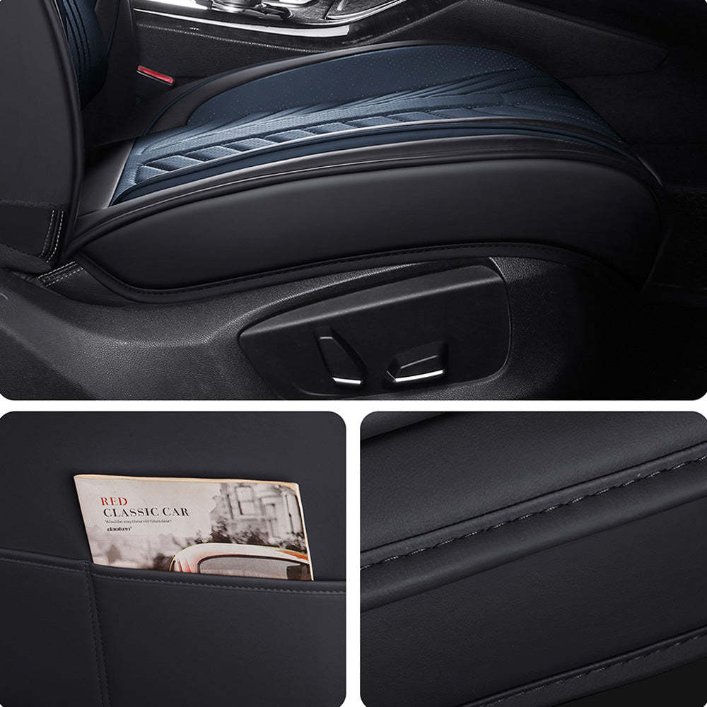 AmanCarport Car Seat Covers Faux Leather 5-Piece Set - Universal Fit for SUV, Truck, Sedan & Most Vehicles