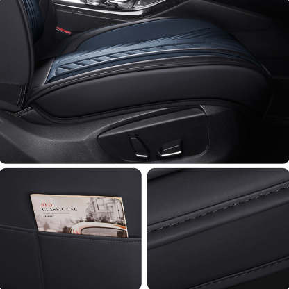 AmanCarport Car Seat Covers Faux Leather 5-Piece Set - Universal Fit for SUV, Truck, Sedan & Most Vehicles