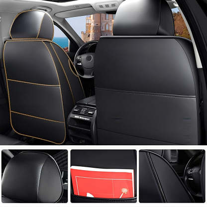 Full Set Car Seat Covers, Universal Leather Seat Covers for Most Cars, SUVs & Trucks – Waterproof Front & Back Protector