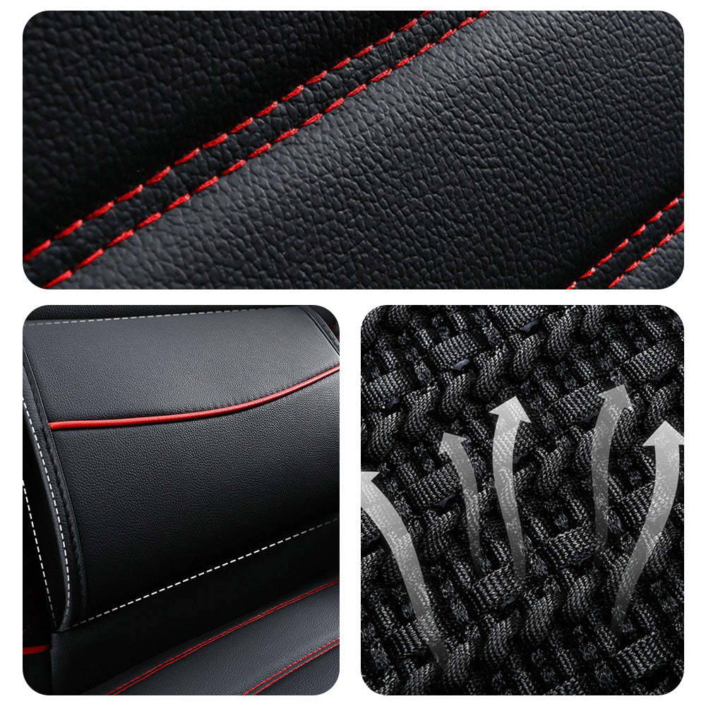 Universal 3D Car Seat Covers Full Set – 5-Piece Faux Leather, Waterproof & Breathable Design
