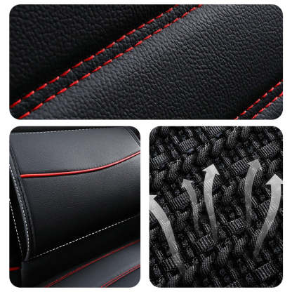 Universal 3D Car Seat Covers Full Set – 5-Piece Faux Leather, Waterproof & Breathable Design