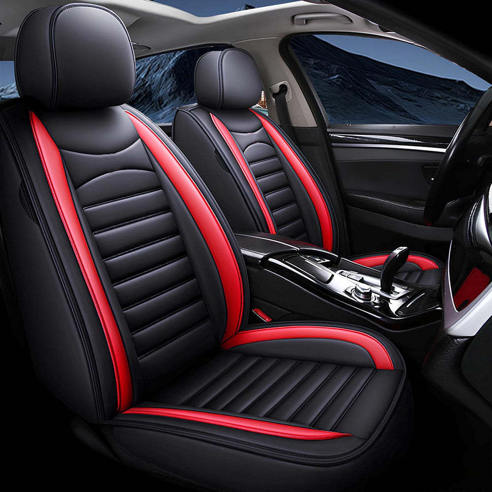 Universal 5-Seat Faux Leather Car Seat Covers Full Set – Waterproof & 