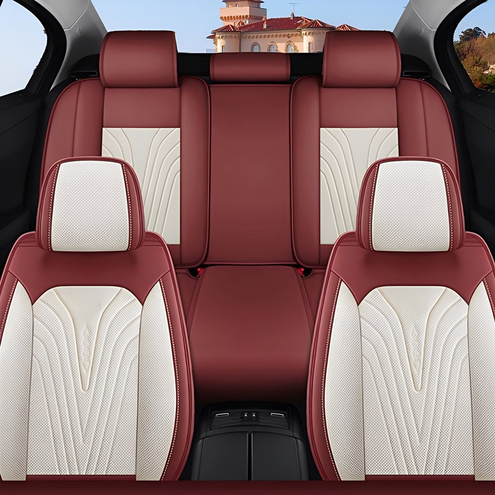 Universal Full Set Car Seat Covers – Breathable Faux Leather, Fits Most Cars & SUVs