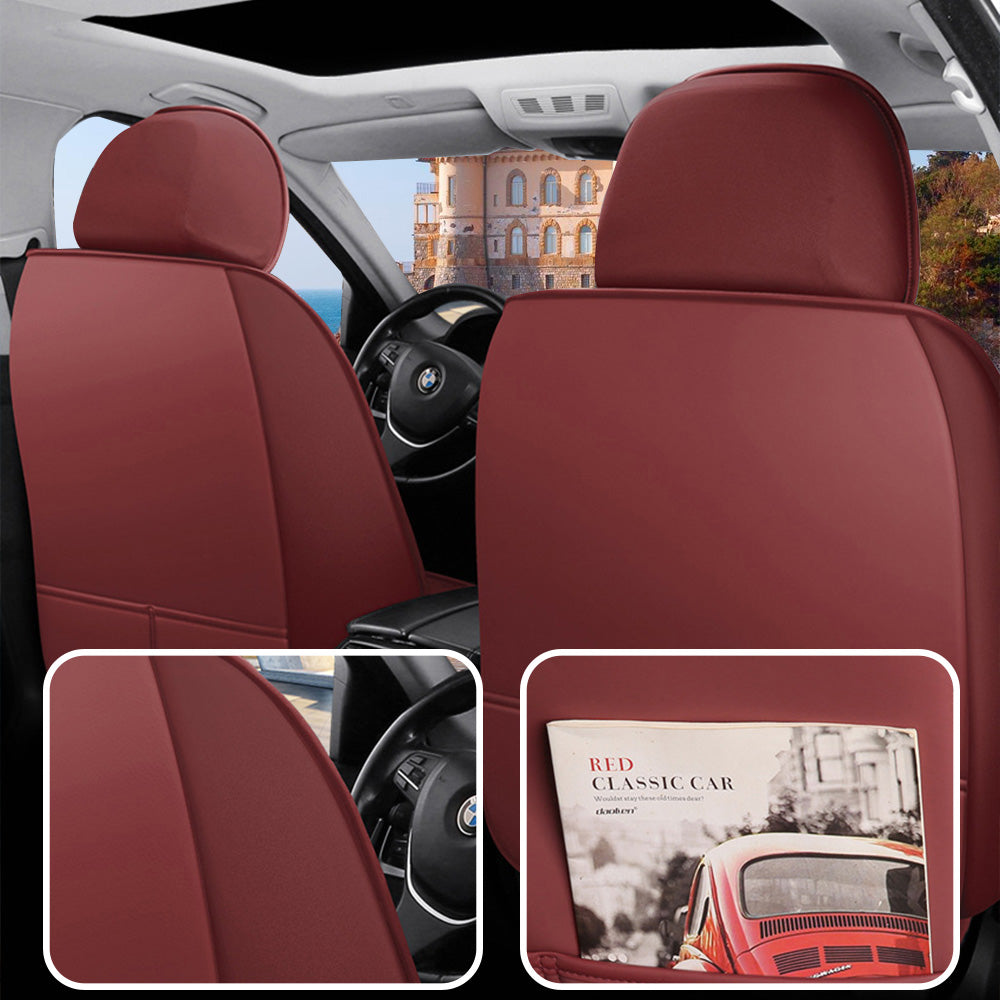 Universal Full Set Car Seat Covers – Breathable Faux Leather, Fits Most Cars & SUVs
