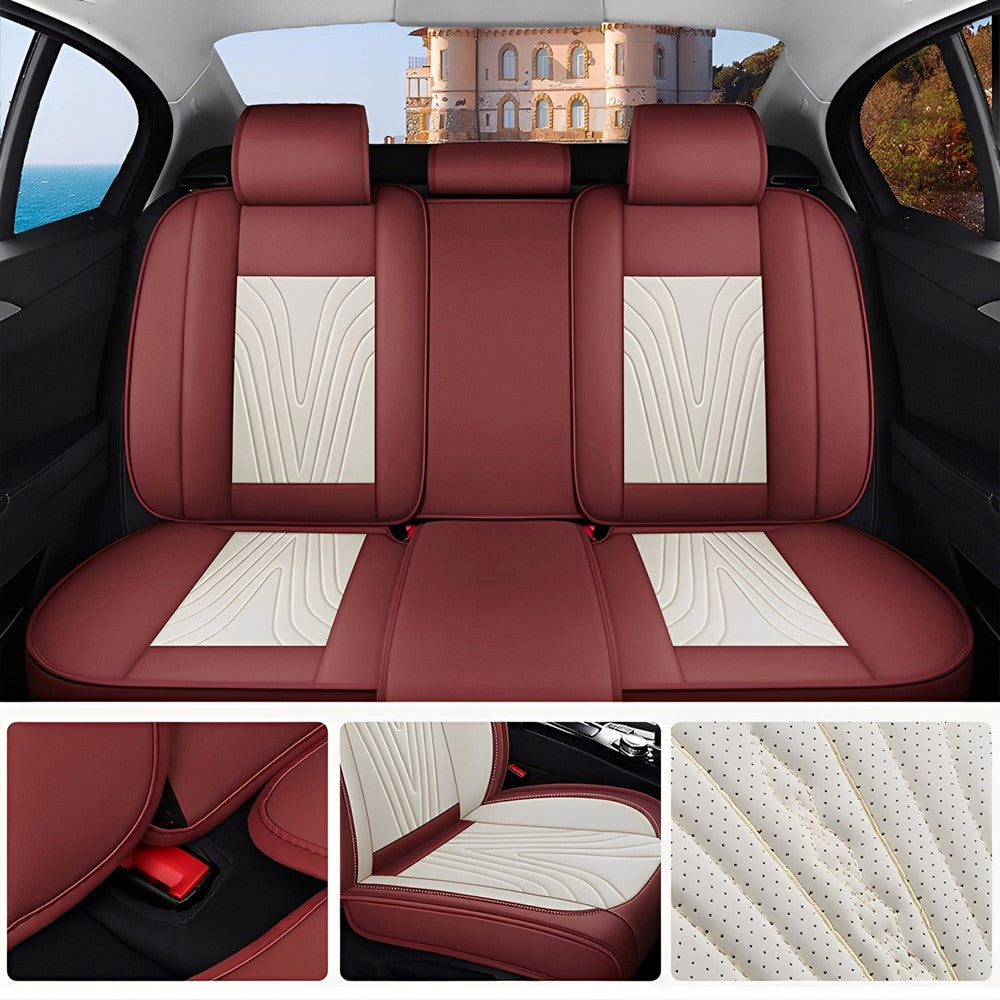 Universal Full Set Car Seat Covers – Breathable Faux Leather, Fits Most Cars & SUVs