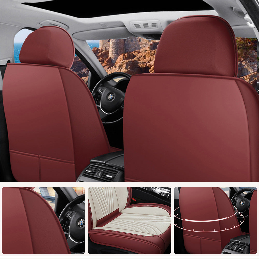 Universal Full Set Car Seat Covers – Breathable Faux Leather, Fits Most Cars & SUVs