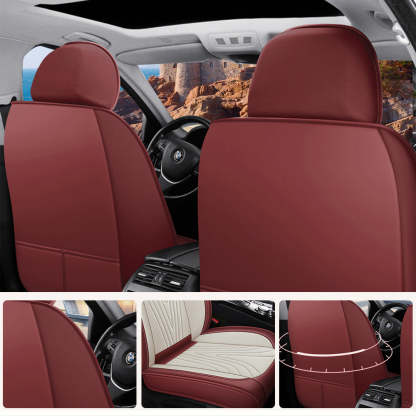 Universal Full Set Car Seat Covers – Breathable Faux Leather, Fits Most Cars & SUVs