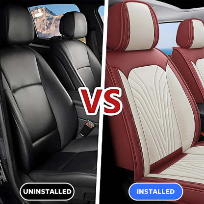Universal Full Set Car Seat Covers – Breathable Faux Leather, Fits Most Cars & SUVs