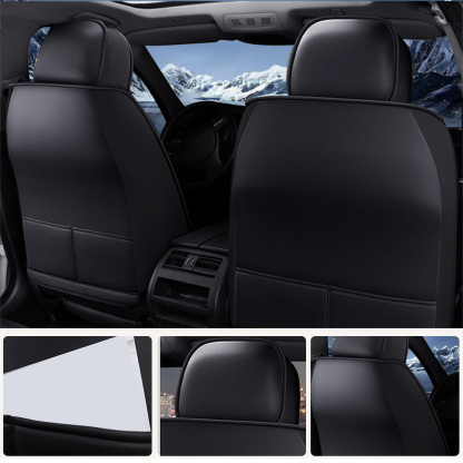 Universal Fit Faux Leather Car Seat Covers – 5-Piece Set, Waterproof, Easy Care for Most Vehicles