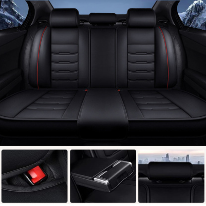 Universal Fit Faux Leather Car Seat Covers – 5-Piece Set, Waterproof, Easy Care for Most Vehicles