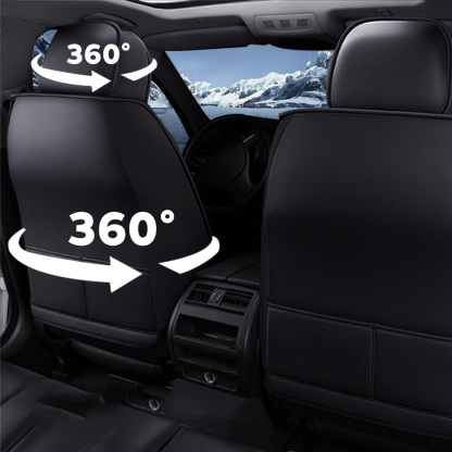 Universal Fit Faux Leather Car Seat Covers – 5-Piece Set, Waterproof, Easy Care for Most Vehicles