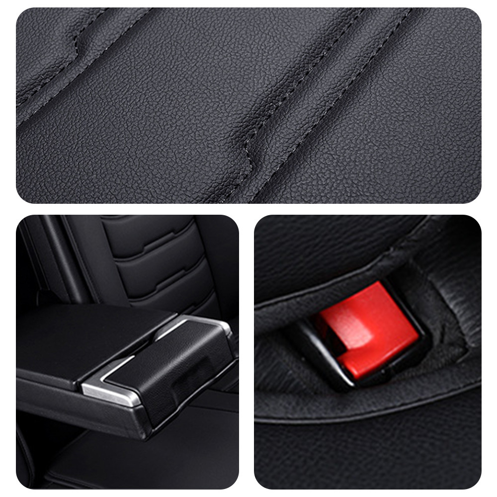 Universal Fit Faux Leather Car Seat Covers – 5-Piece Set, Waterproof, Easy Care for Most Vehicles