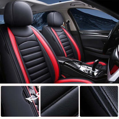 Universal 5-Seat Faux Leather Car Seat Covers Full Set – Waterproof & Airbag Safe Fit for Most Vehicles
