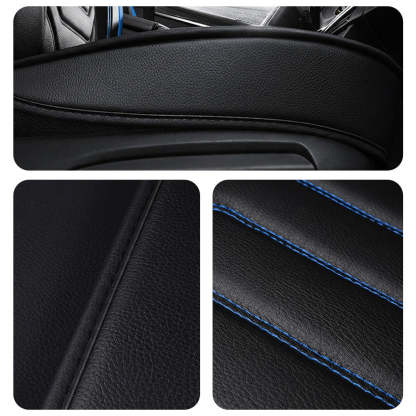 All-Season Universal Car Seat Covers – 5-Seat Faux Leather Full Set for Most Vehicles
