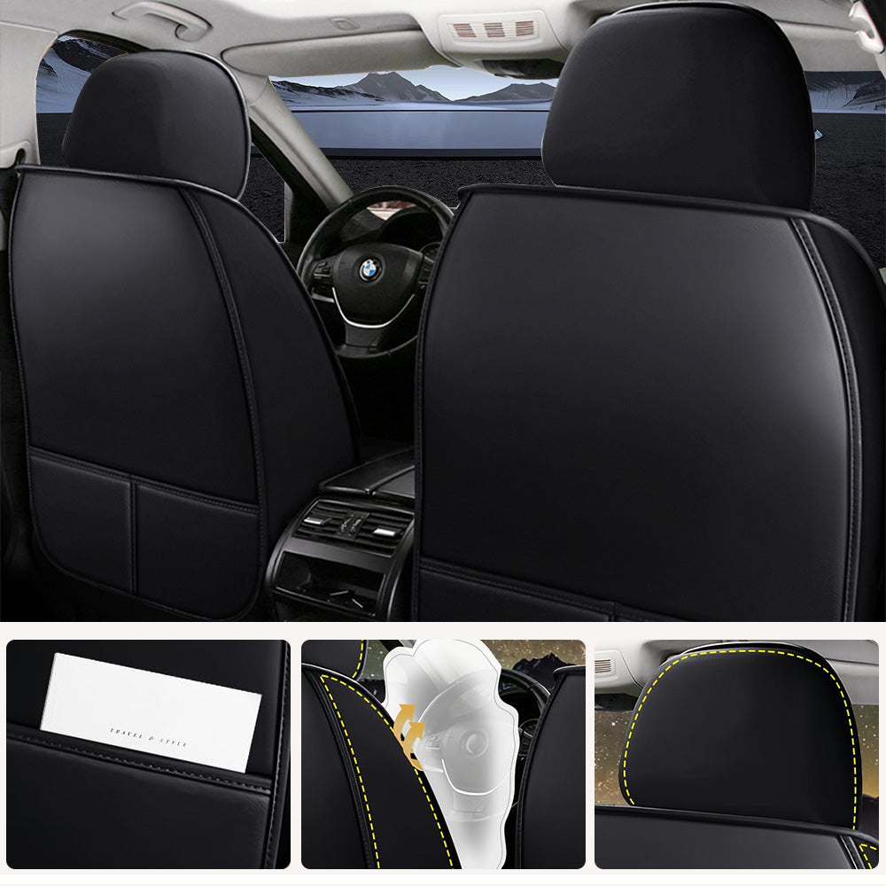 Premium Universal 5-Seat Car Seat Covers – Faux Leather Full Set for Cars, SUVs & Pickups