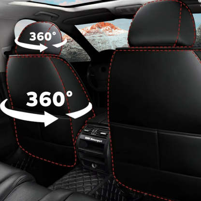 Luxury Faux Leather Car Seat Covers – 5-Seat Universal Fit, Waterproof & Wear-Resistant Full Set