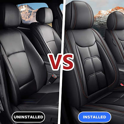 Luxury Faux Leather Car Seat Covers – 5-Seat Universal Fit, Waterproof & Wear-Resistant Full Set