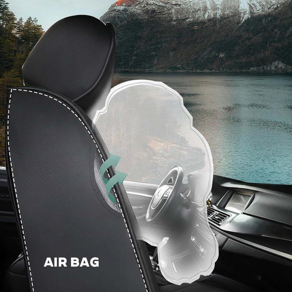 Luxury Faux Leather Car Seat Covers – 5-Seat Universal Fit, Waterproof & Wear-Resistant Full Set