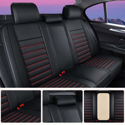 Universal 3D Car Seat Covers Full Set – 5-Piece Faux Leather, Waterproof & Breathable Design
