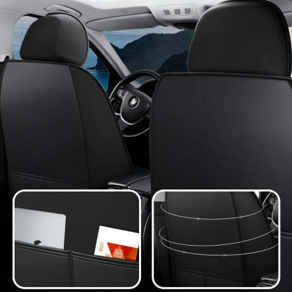 Luxury Universal Fit Car Seat Covers – Breathable Faux Leather Full Set for Cars & Trucks