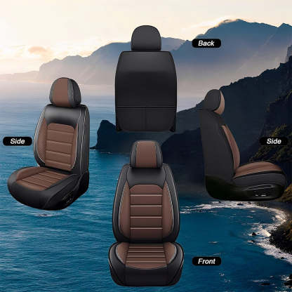 Luxury Universal Fit Car Seat Covers – Breathable Faux Leather Full Set for Cars & Trucks