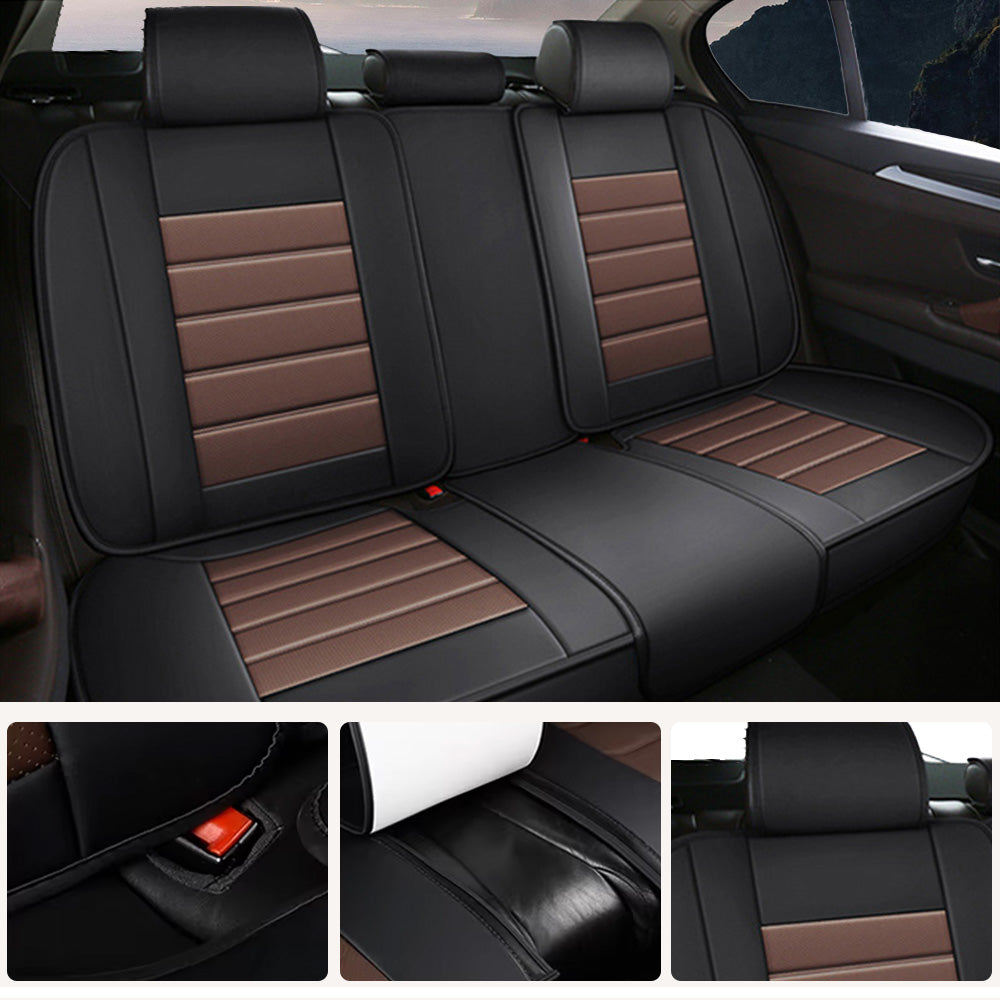 Luxury Universal Fit Car Seat Covers – Breathable Faux Leather Full Set for Cars & Trucks
