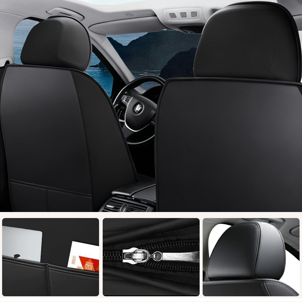 Luxury Universal Fit Car Seat Covers – Breathable Faux Leather Full Set for Cars & Trucks
