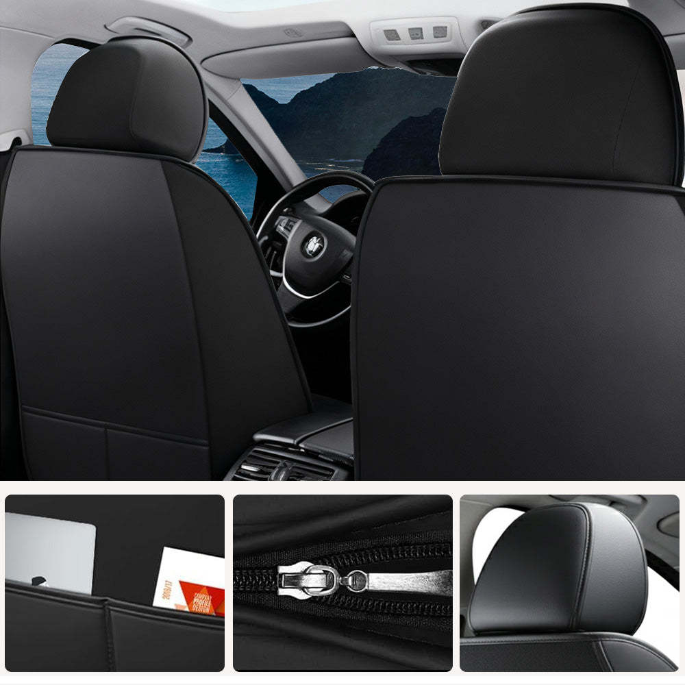 Luxury Universal Fit Car Seat Covers – Breathable Faux Leather Full Set for Cars & Trucks