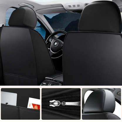 Luxury Universal Fit Car Seat Covers – Breathable Faux Leather Full Set for Cars & Trucks
