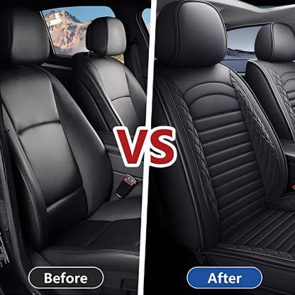 5-Piece Car Seat Covers Full Set – Universal Faux Leather Cushions for Cars, SUVs & Trucks