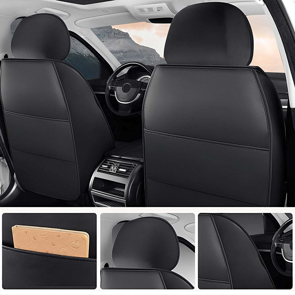 Waterproof Faux Leather Car Seat Covers – 5-Piece Universal Fit for Cars, SUVs & Trucks