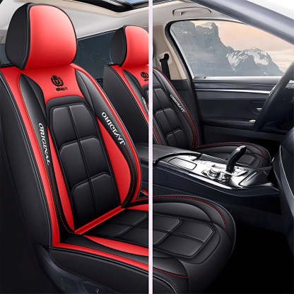 Waterproof Faux Leather Car Seat Covers – 5-Piece Universal Fit for Cars, SUVs & Trucks