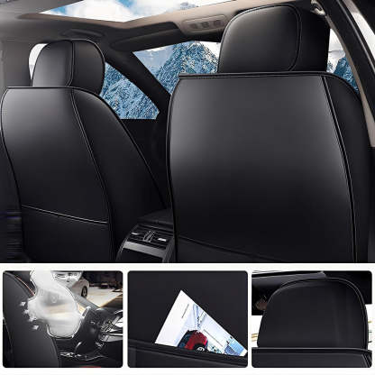 Luxury Car Seat Covers – Premium Faux Leather, Waterproof Full Set for 5-Seat Cars, SUVs & Trucks
