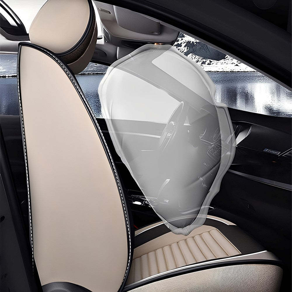 Universal Linen Car Seat Covers Full Set – Breathable Fabric 5-Seat Fit for Cars, SUVs & Pickups