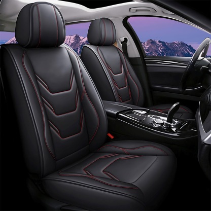 Universal Fit Car Seat Covers Full Set – Waterproof Scratch-Resistant Faux Leather for Cars & Pickups