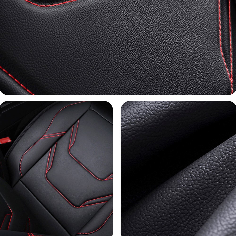 Universal Fit Car Seat Covers Full Set – Waterproof Scratch-Resistant Faux Leather for Cars & Pickups