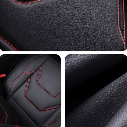 Universal Fit Car Seat Covers Full Set – Waterproof Scratch-Resistant Faux Leather for Cars & Pickups