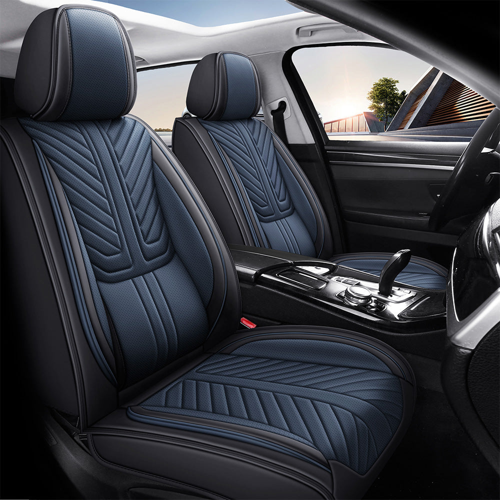 AmanCarport Car Seat Covers Faux Leather 5-Piece Set - Universal Fit for SUV, Truck, Sedan & Most Vehicles