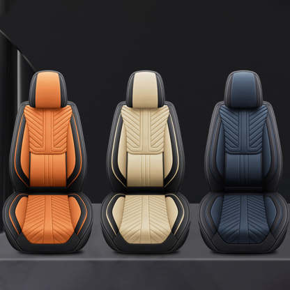 AmanCarport Car Seat Covers Faux Leather 5-Piece Set - Universal Fit for SUV, Truck, Sedan & Most Vehicles