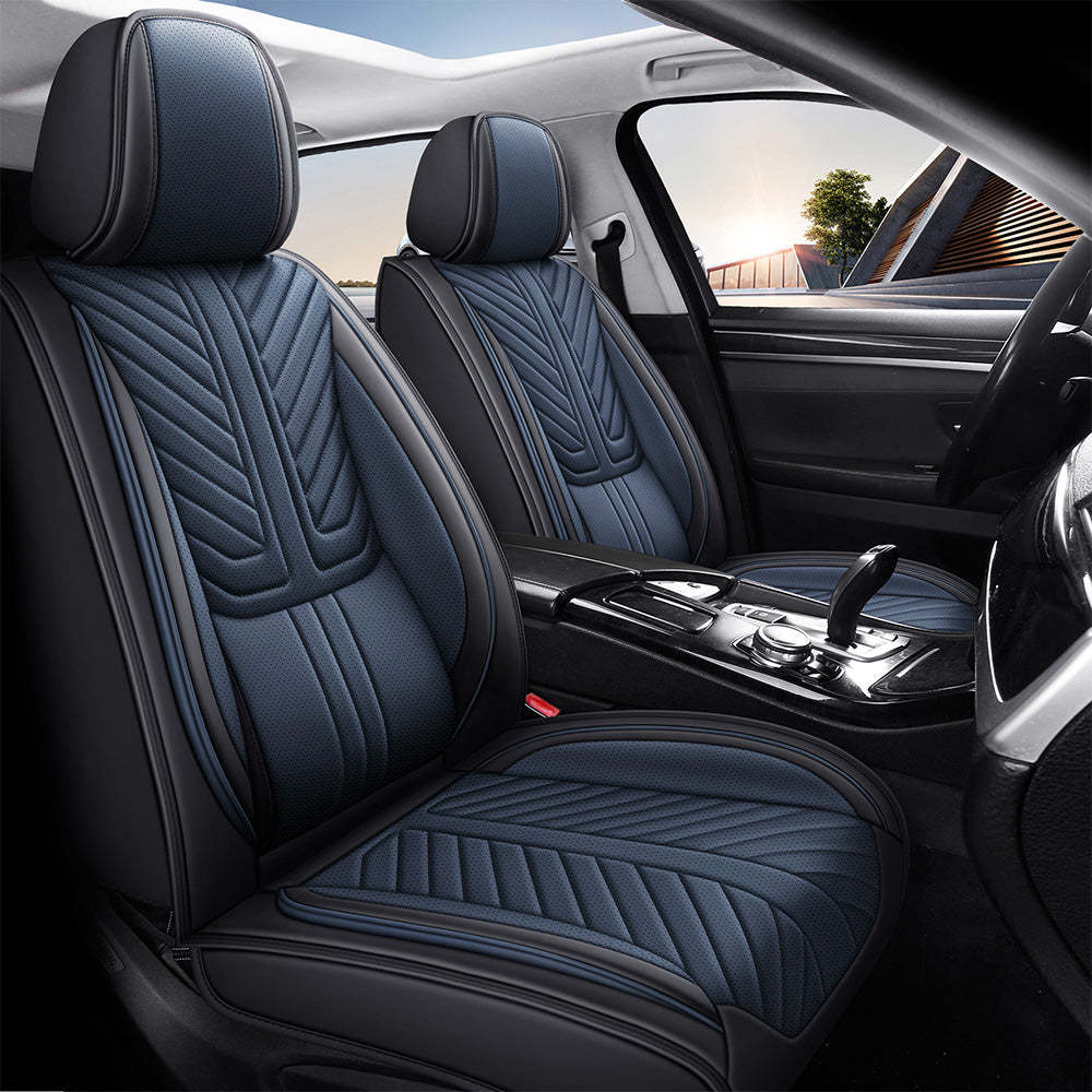 AmanCarport Car Seat Covers Faux Leather 5-Piece Set - Universal Fit for SUV, Truck, Sedan & Most Vehicles