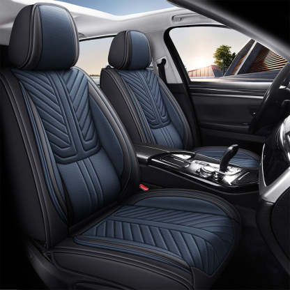 AmanCarport Car Seat Covers Faux Leather 5-Piece Set - Universal Fit for SUV, Truck, Sedan & Most Vehicles