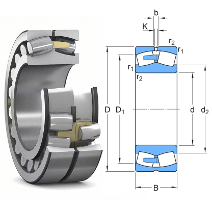 21320MB/W33 100X215X47 DALUO Spherical Roller Bearings Brass Cage