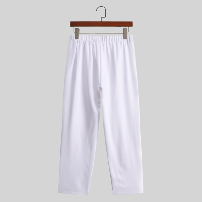 Men's White Two-Piece Casual Suit