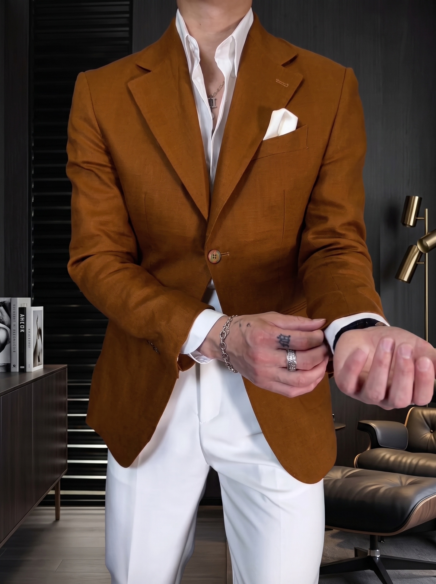Men's Solid Color Long Sleeves Blazer