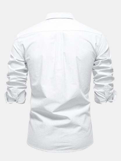 Cowboy Embroidery Cotton Button Up Shirt