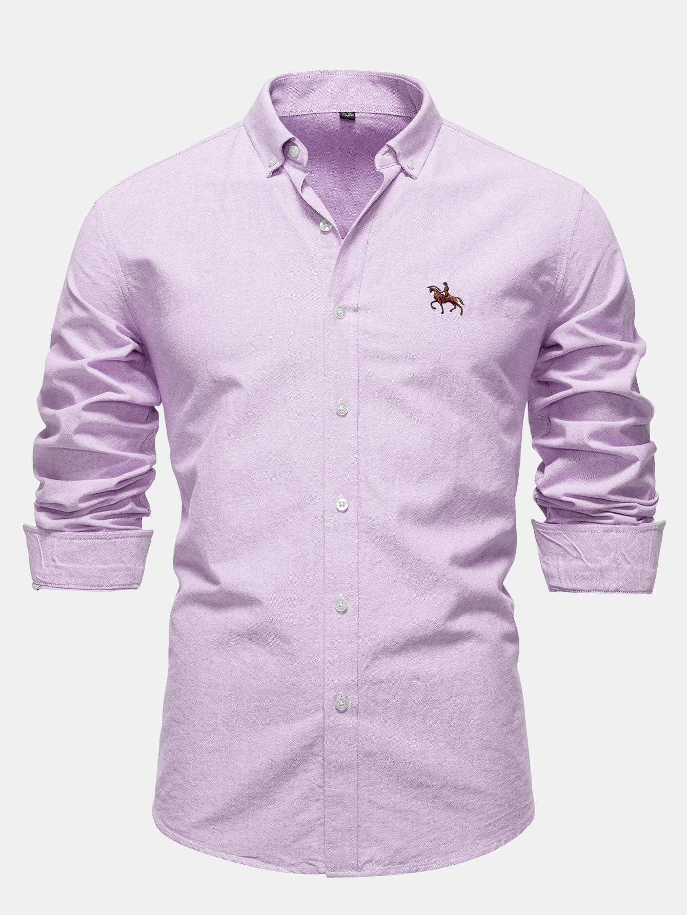 Cowboy Embroidery Cotton Button Up Shirt