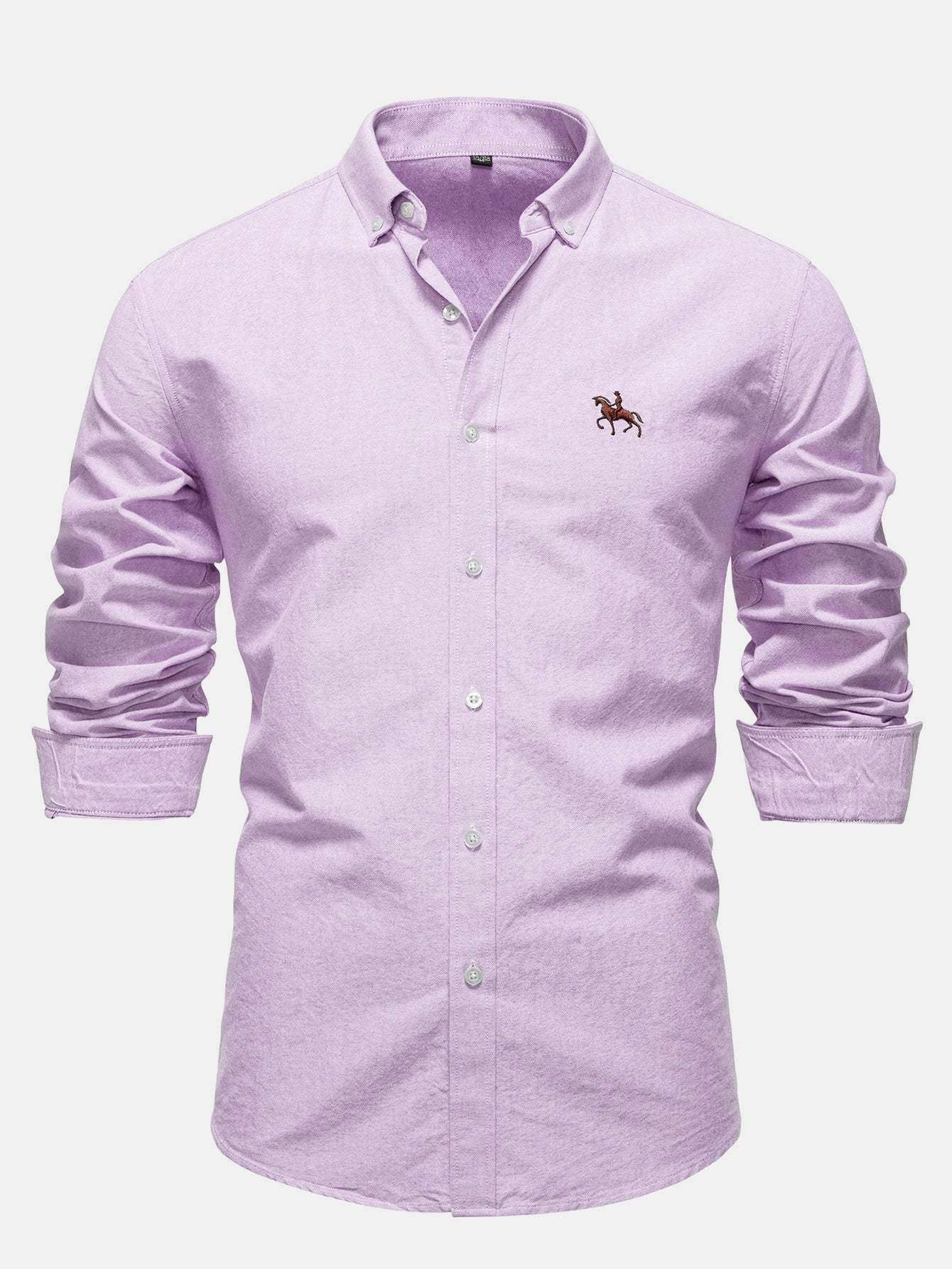 Cowboy Embroidery Cotton Button Up Shirt