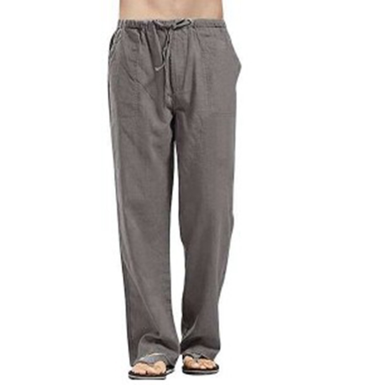 Men's Cotton and Linen Casual Trousers