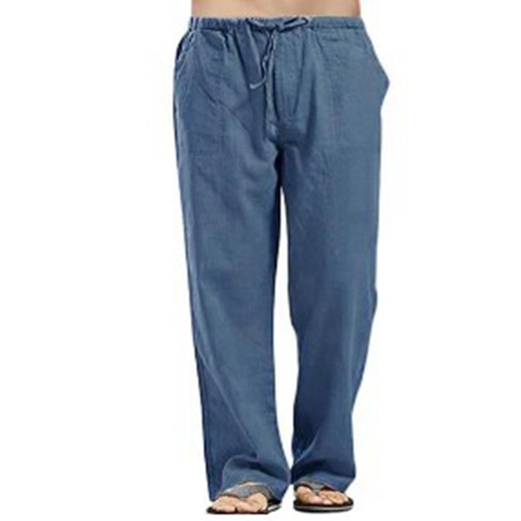 Men's Cotton and Linen Casual Trousers